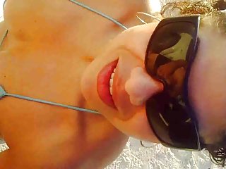 Krievijas porno video, ne būvniecības vietu amatieru blowjob uz pludmali